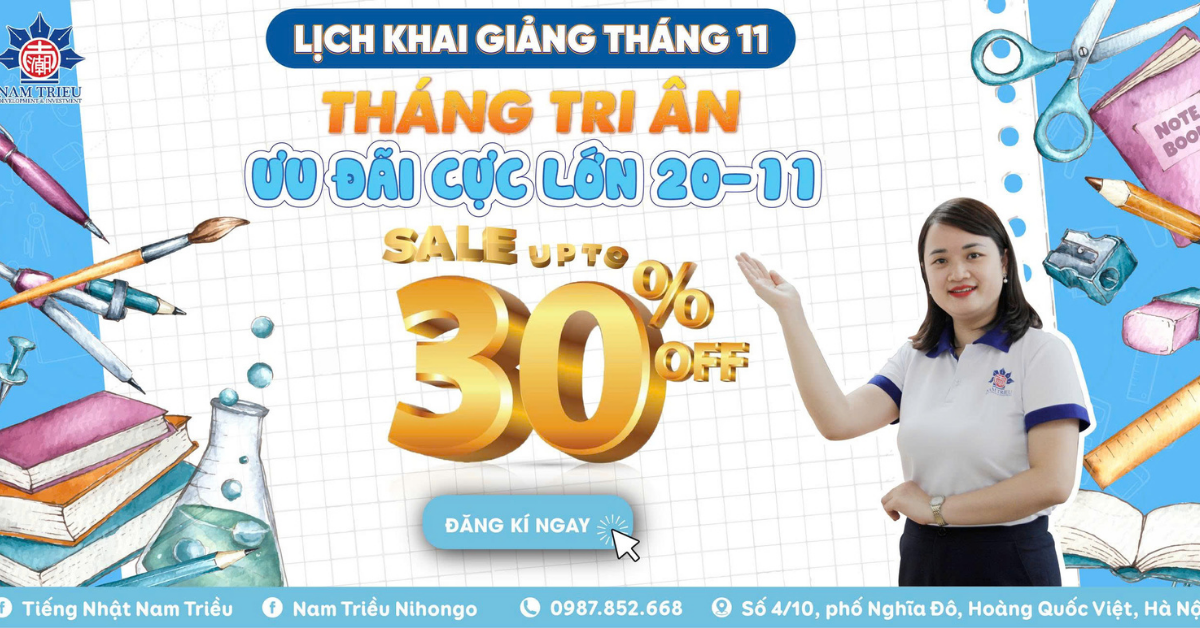  KHAI GIẢNG KHÓA HỌC TIẾNG NHẬT TẠI NAM TRIỀU THÁNG 11 